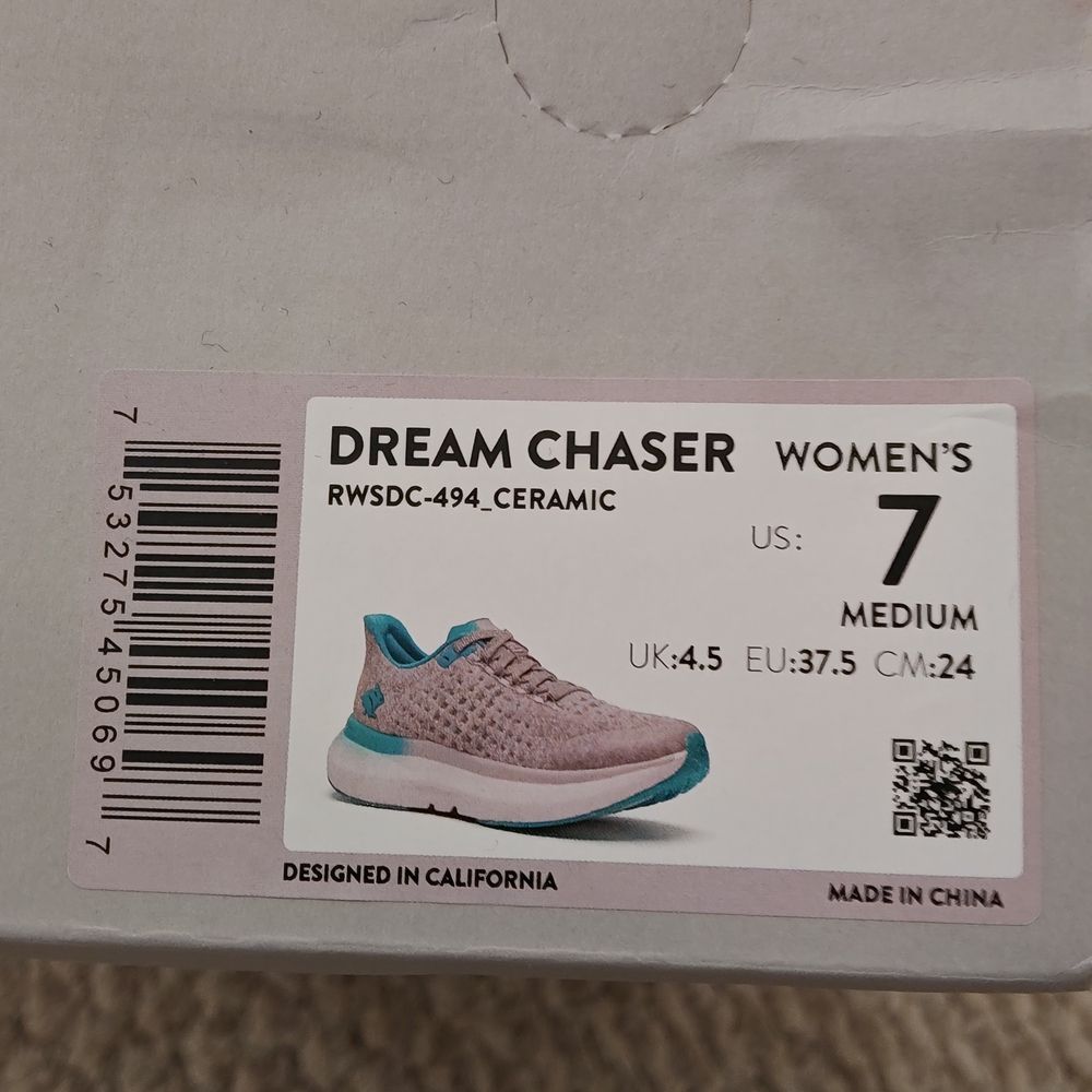 Women's Ceramic/Pink Lightweight Knit Sneaker - Size 7